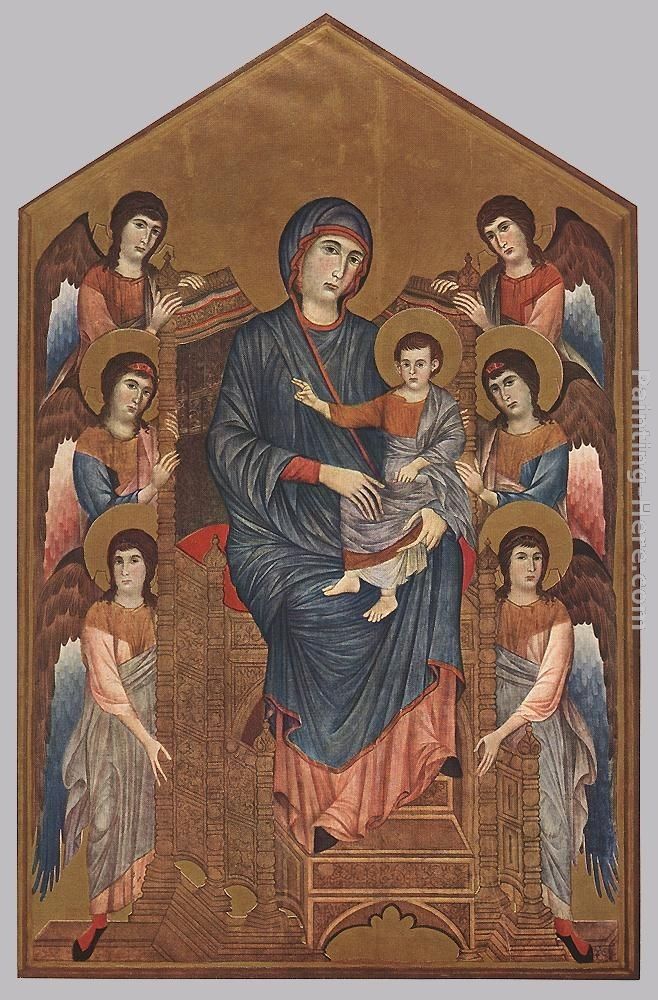 Giovanni Cimabue Virgin Enthroned with Angels